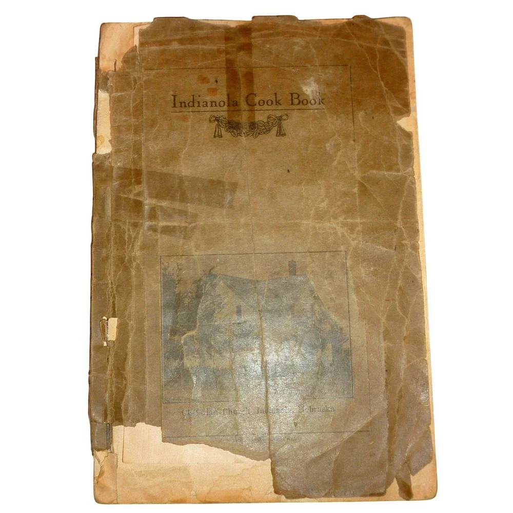 Antique Indianola Nebraska Cook Book Ladies Aid Christian Church  Recipes